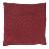 Xenos Kussen met blokjes - bordeauxrood - 60x60 cm- Kussens