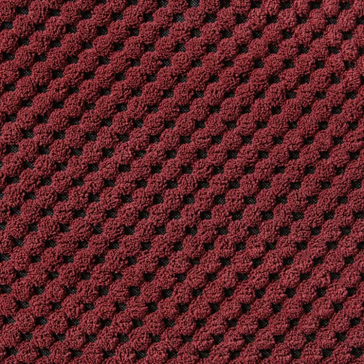Xenos Kussen met blokjes - bordeauxrood - 60x60 cm- Kussens