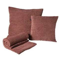 Xenos Kussen met blokjes - roze - 45x45 cm- Kussens