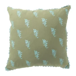 Xenos Kussen met print - groen - 45x45 cm- Kussens
