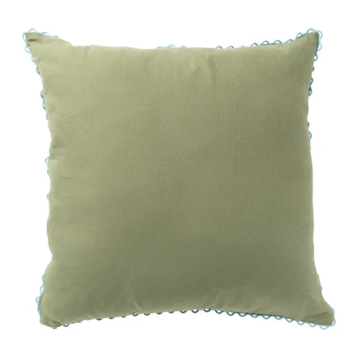 Xenos Kussen met print - groen - 45x45 cm- Kussens