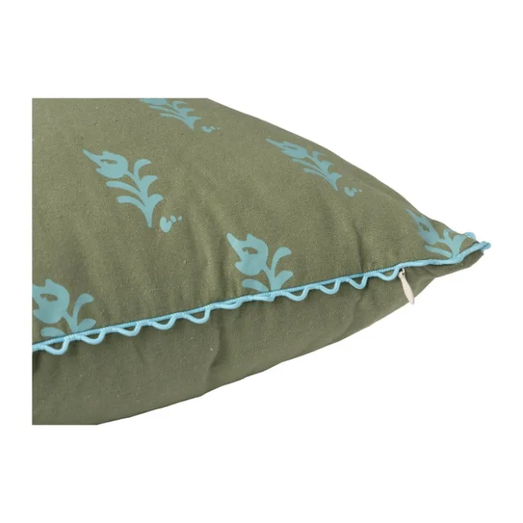 Xenos Kussen met print - groen - 45x45 cm- Kussens