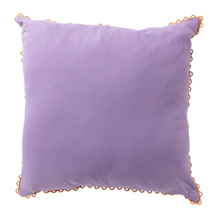 Xenos Kussen met print - paars - 45x45 cm- Kussens