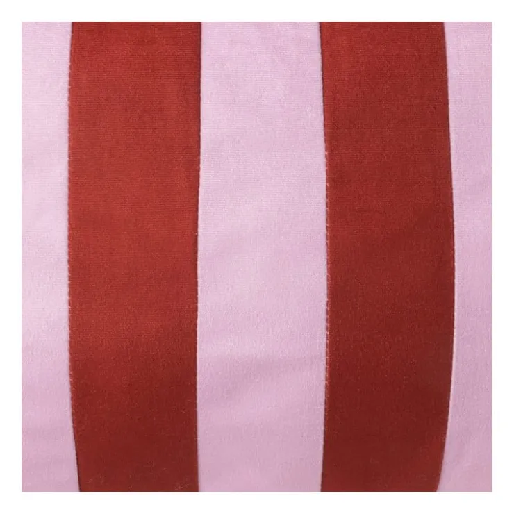 Xenos Kussen met strepen - rood/roze - 30x45 cm- Kerstcadeaus|Kussens