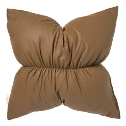 Xenos Kussen puf - bruin - 42x42 cm- Kussens