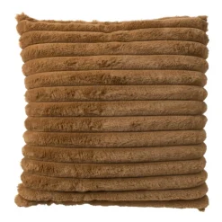 Xenos Kussen rib - bruin - 45x45 cm- Kussens