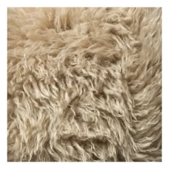 Xenos Kussen rond bontlook - beige - ø40 cm- Kussens