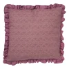 Xenos Kussen ruches - roze - 45x45 cm- Kussens