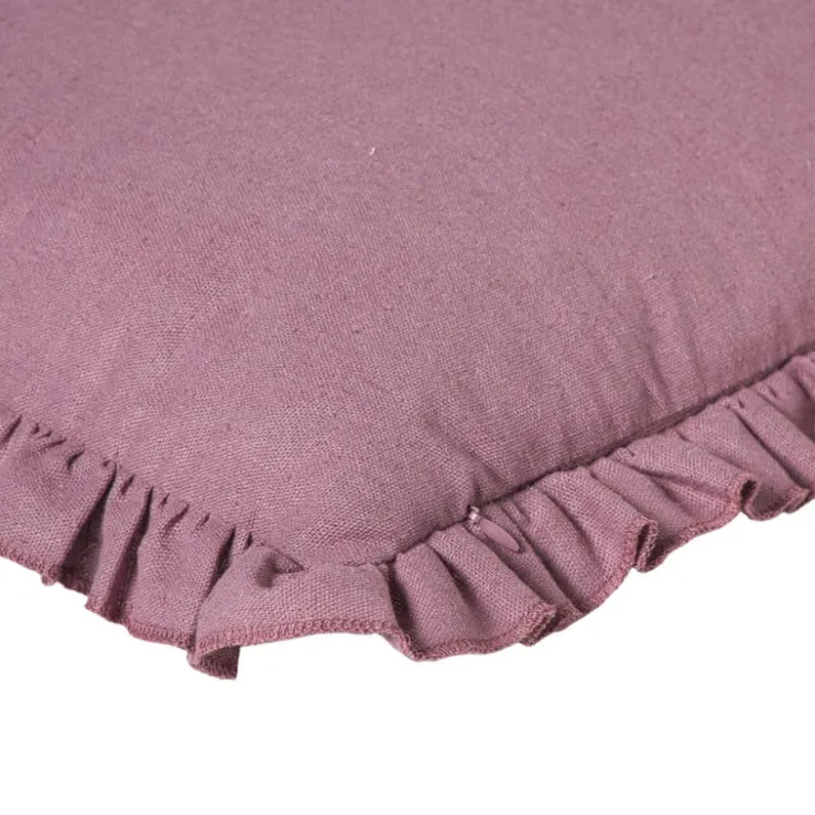 Xenos Kussen ruffles - roze - 45x45 cm- Kussens