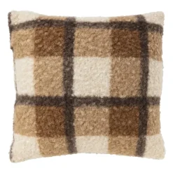 Xenos Kussen ruit - bruin - 45x45 cm- Kussens