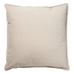 Xenos Kussen velvet - beige - 45x45 cm- Kussens