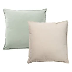 Xenos Kussen velvet - beige - 45x45 cm- Kussens