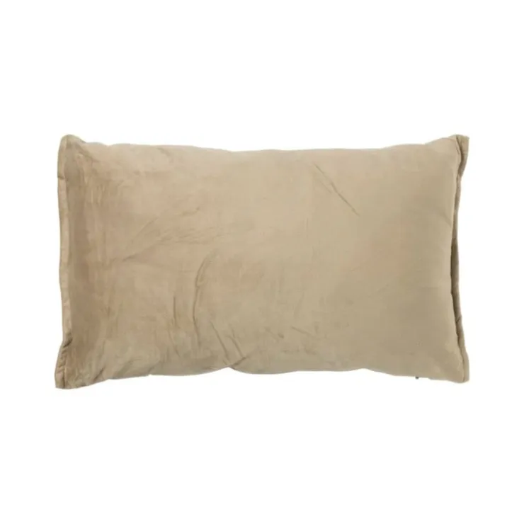 Xenos Kussen velvet - bruin - 30x50 cm- Kussens
