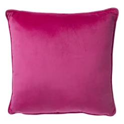 Xenos Kussen velvet - fuchsia - 45x45 cm- Kussens