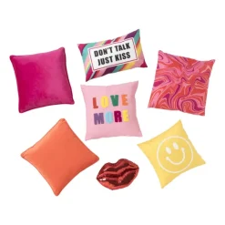 Xenos Kussen velvet - fuchsia - 45x45 cm- Kussens