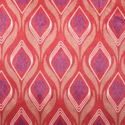 Xenos Kussen velvet blad - rood/roze - 45x45 cm- Kussens