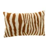 Xenos Kussen zebraprint - terra/wit - 30x50 cm- Kussens