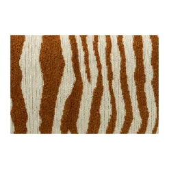 Xenos Kussen zebraprint - terra/wit - 30x50 cm- Kussens
