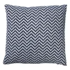 Xenos Kussen zigzag - blauw - 45x45 cm- Kussens