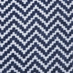 Xenos Kussen zigzag - blauw - 45x45 cm- Kussens