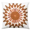 Xenos Kussen zon velvet - oranje - 45x45 cm- Kussens