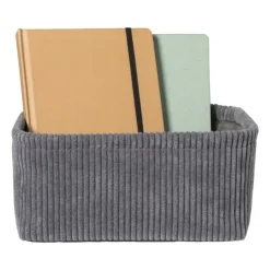 Xenos Lademand Vinz corduroy - 11x24x16 cm - diverse kleuren- Manden|Manden
