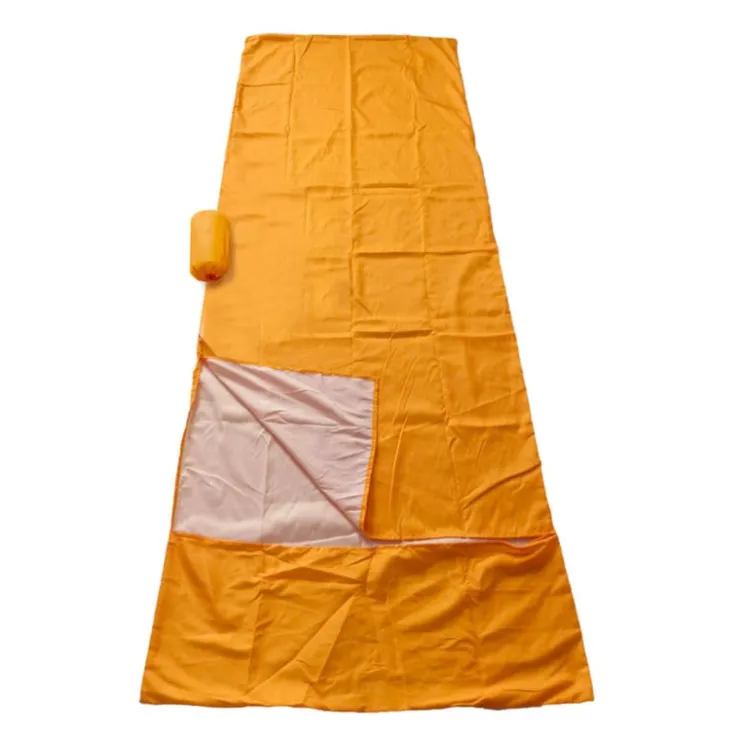 Xenos Lakenzak - oranje - polyester - 80x220 cm- Slaapzakken