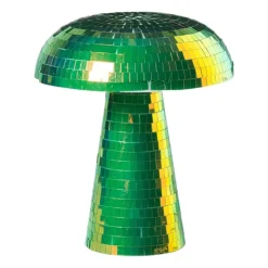 Xenos Lamp disco paddenstoel - groen - ø15x18 cm- Tafellampen
