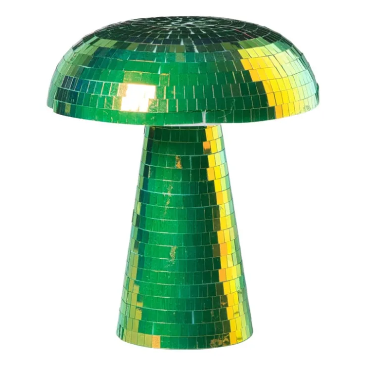 Xenos Lamp disco paddenstoel - groen - ø15x18 cm- Tafellampen