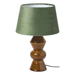 Xenos Lampenkap taps klein - groen - ø23x14 cm- Lampenkappen