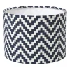 Xenos Lampenkap zigzag klein - zwart/wit - ø21x15.5 cm- Lampenkappen