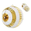 Xenos Lampion wit/goud - diverse varianten - ⌀25 cm- Lampionnen|Bruiloft