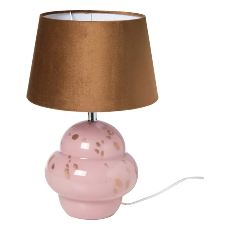 Xenos Lampvoet bobbel - roze/goud - ø21x30 cm- Lampenvoeten