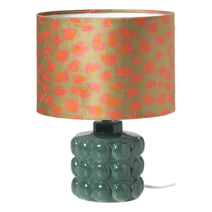 Xenos Lampvoet bollen - groen - ø13x22 cm- Kerstcadeaus|Lampenvoeten