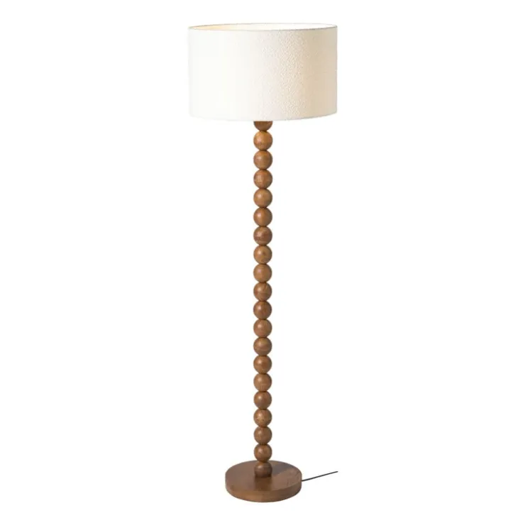 Xenos Lampvoet bollen hoog - bruin - ø25x130 cm- Kerstcadeaus|Staande Lampen