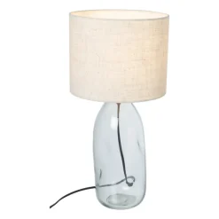 Xenos Lampvoet glas - blauw - ø12x34.5 cm- Lampenvoeten
