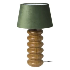 Xenos Lampvoet houtlook - bruin - ø13.2x20 cm- Lampenvoeten