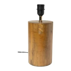 Xenos Lampvoet Pinewood - bruin - ø13.7x32 cm- Lampenvoeten