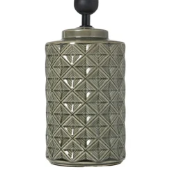 Xenos Lampvoet ruit - groen - ø12x20 cm- Lampenvoeten