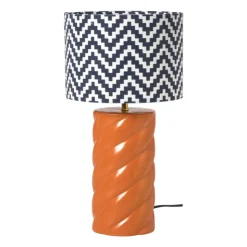 Xenos Lampvoet spekje - oranje - ø11x32 cm- Lampenvoeten