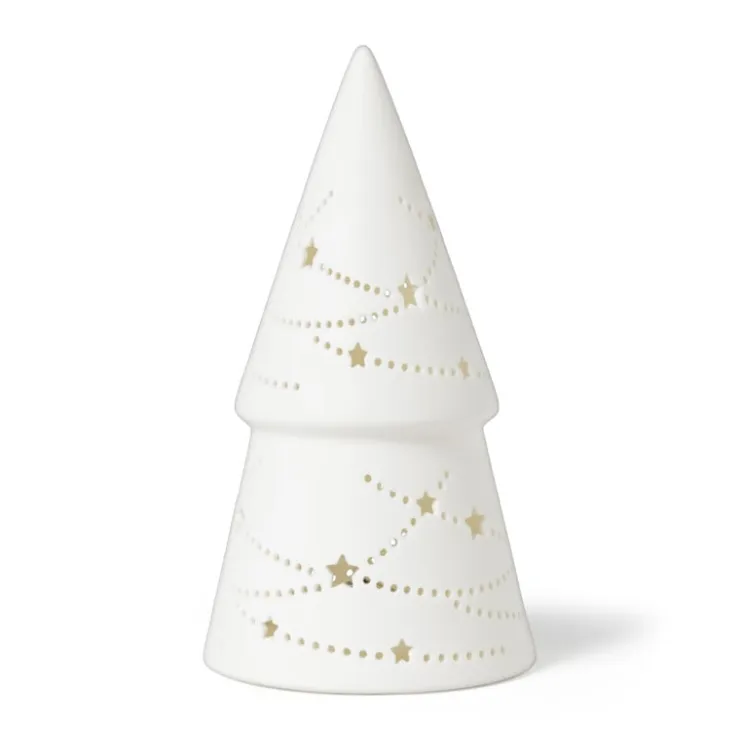 Xenos LED boom - wit - ø9.2x17.2 cm- Kerstverlichting|Kleine Kerstbomen