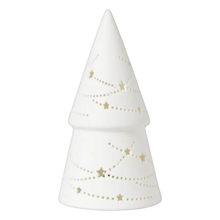 Xenos LED boom - wit - ø9.2x17.2 cm- Kerstverlichting|Kleine Kerstbomen