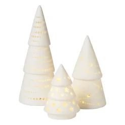 Xenos LED boom - wit - ø9.2x17.2 cm- Kerstverlichting|Kleine Kerstbomen