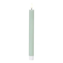 Xenos LED dinerkaars - groen - ø2.2x24.5 cm- Led Kaarsen
