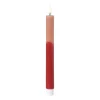 Xenos LED dinerkaars duo - roze/rood - ø2.2x24.5 cm- Led Kaarsen