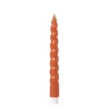 Xenos LED dinerkaars twist - oranje - ø2.5x24.5 cm- Led Kaarsen