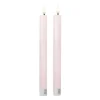 Xenos LED dinerkaarsen - roze - set van 2 - ø2.2x24.5 cm- Led Kaarsen