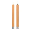 Xenos LED dinerkaarsen - taupe - set van 2 - ø2.2x24.5 cm- Led Kaarsen