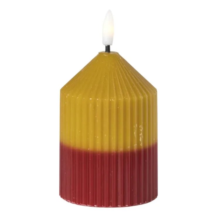 Xenos LED kaars duo - groen/rood - ø7x10 cm- Led Kaarsen