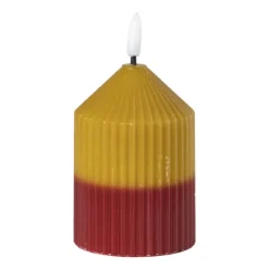 Xenos LED kaars duo - groen/rood - ø7x10 cm- Led Kaarsen
